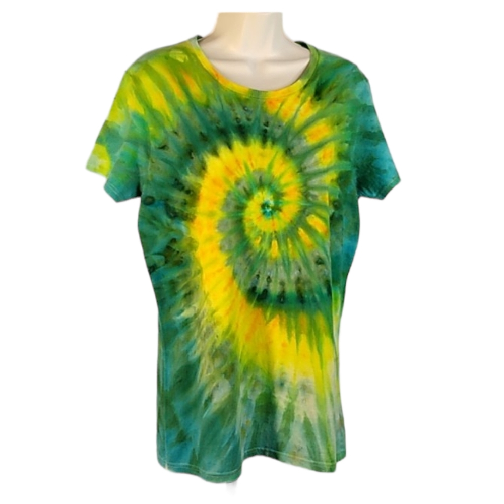 New Women's Colorful Large S/S Tie Dye Top
